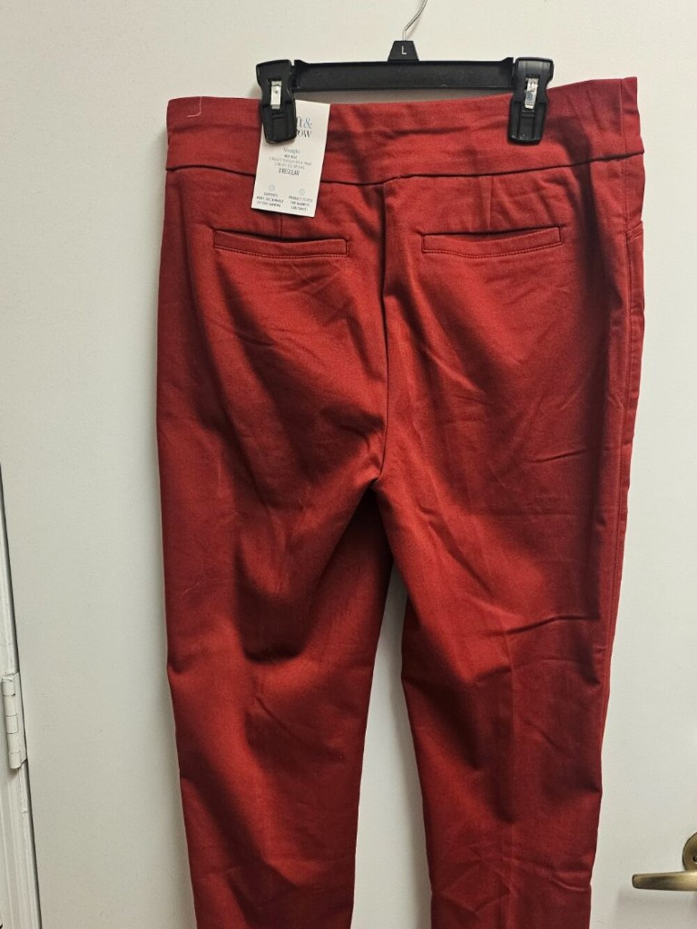 Women's Croft and Barrow Effortless Stretch Pull-On Straight-Leg Pants Size 8 R
